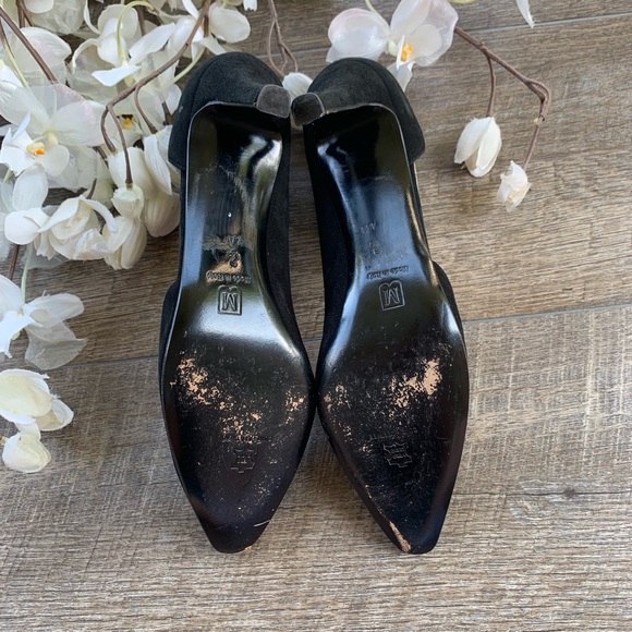 Bruno Magli Black Studded Velvet Heels - Picture 8 of 8